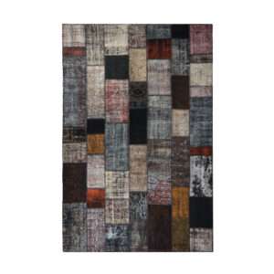 Heriz Gallery <Br>MULTI-COLOURED HAND-KNOTTED MODERN PATCHWORK COLLAGE RUG <Br> 351cm x 253cm