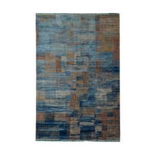 Heriz Gallery <Br>BLUE PART SILK MODERN RUG<Br>230cm x 150cm