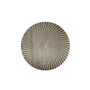 Heriz Gallery <Br>IVORY & SILVER PART SILK MODERN ROUND RUG <Br> 250cm x 250cm