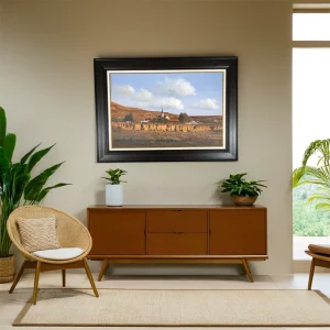 PIETER VAN HEERDEN <Br>LANDSCAPE SCENERY PAINTING <Br> 112cm x 80cm