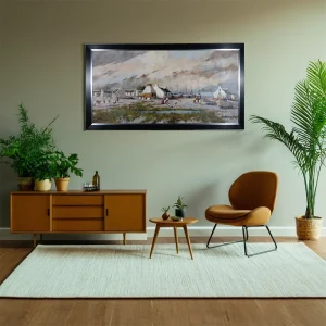 PHILLIP BRITZ <Br> COASTAL LANDSCAPE PAINTING<Br> 200cm x 100cm