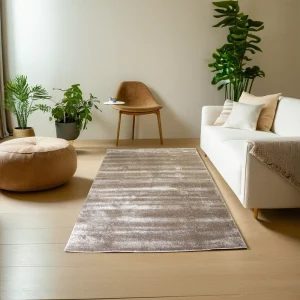Heriz Gallery <Br>MODERN PLUSH PILE RUGS IN DARK BEIGE<BR> PIANURA COLLECTION