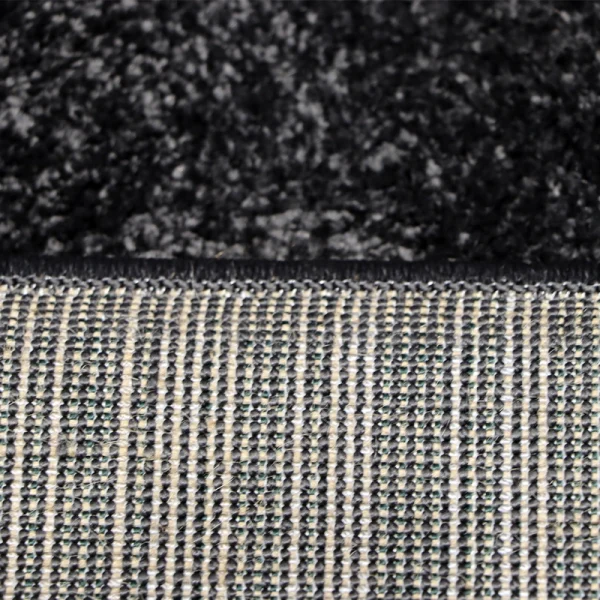 Heriz Gallery <Br>MODERN PLUSH PILE RUGS IN ANTHRACITE GREY <BR> PIANURA COLLECTION - Image 5