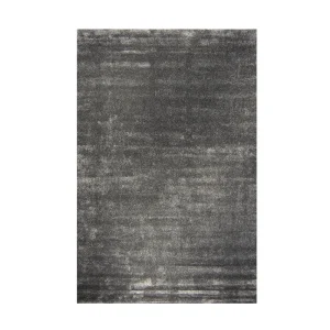 Heriz Gallery <Br>MODERN PLUSH PILE RUGS IN ANTHRACITE GREY <BR> PIANURA COLLECTION
