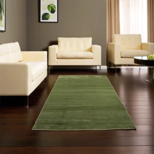 Heriz Gallery <Br>MODERN PLUSH PILE RUGS IN GREEN<BR> PIANURA COLLECTION