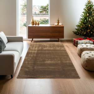 Heriz Gallery <Br>MODERN PLUSH PILE RUGS IN BROWN<BR> PIANURA COLLECTION