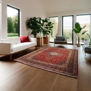 Heriz Gallery <Br>RED PERSIAN KASHAN RUG <BR> REFURBISHED COLLECTION <BR> 391cm x 295cm