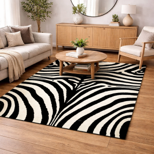 Heriz Gallery <Br>MODERN HAND TUFTED ZEBRA-STRIPED RUG'S