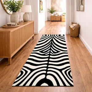 Heriz Gallery <Br>MODERN HAND TUFTED ZEBRA-STRIPED RUNNER'S