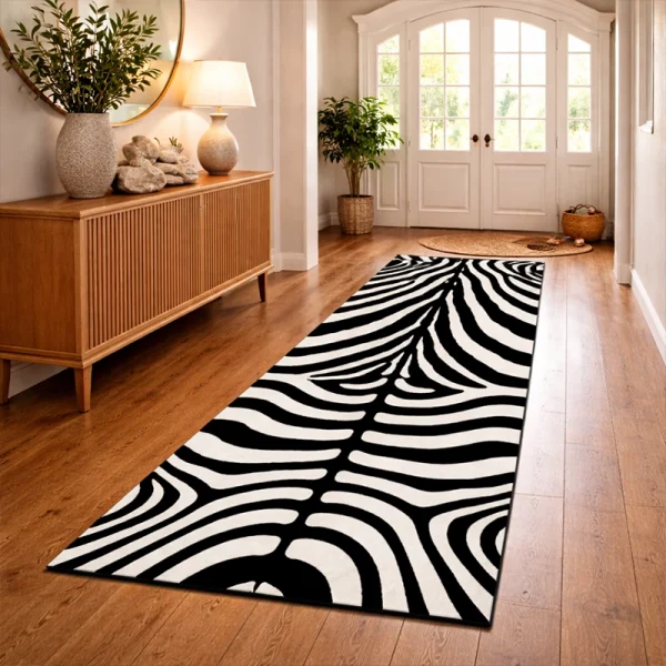 Heriz Gallery <Br>MODERN HAND TUFTED ZEBRA-STRIPED RUNNER'S - Image 3