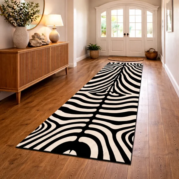 Heriz Gallery <Br>MODERN HAND TUFTED ZEBRA-STRIPED RUNNER'S - Image 4