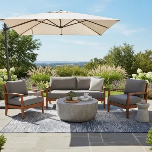 Heriz Gallery <Br>NAVY MINIMILISTIC DESIGN OUTDOOR RUGS <Br> 305cm x 240cm