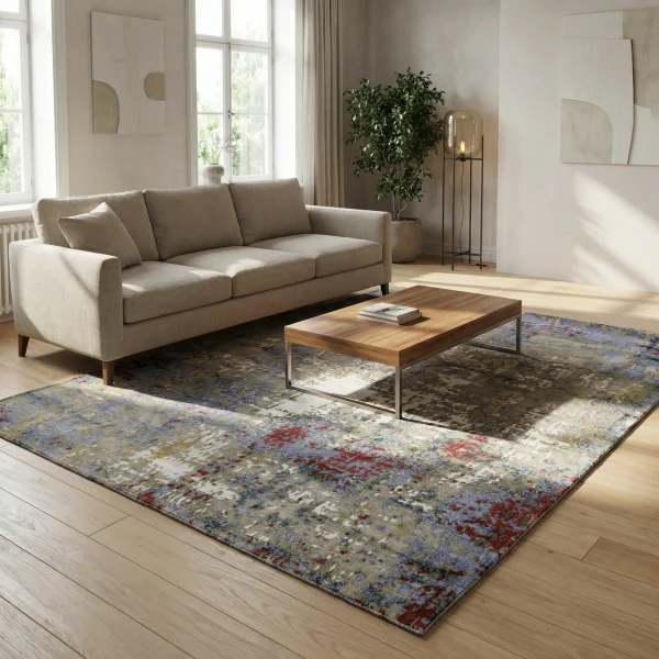 Heriz Gallery <Br> MODERN PART SILK RUG <Br> RIVIERA COLLECTION <Br> 250cm x 170cm - Image 2