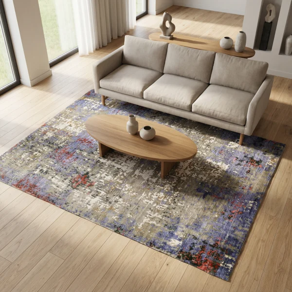 Heriz Gallery <Br> MODERN PART SILK RUG <Br> RIVIERA COLLECTION <Br> 250cm x 170cm - Image 3
