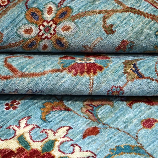 Heriz Gallery <Br> TEAL AFGHAN RUG DESIGN<Br>ARIANA COLLECTION <Br> 415cm x 312cm - Image 3