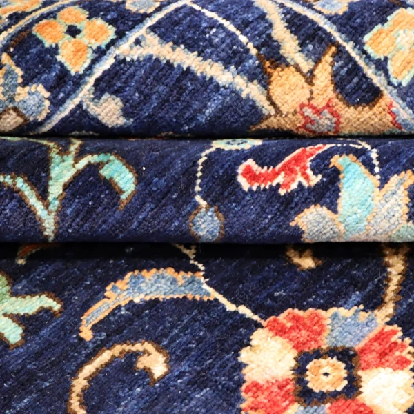 Heriz Gallery <Br> NAVY BLUE AFGHAN RUG DESIGN <Br>ARIANA COLLECTION <Br> 457cm x 370cm - Image 3